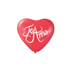 GLOBO CON FORMA DE CORAZON IMPRESO TE AMO