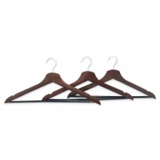 PERCHA DE MADERA X 3 CAOBA