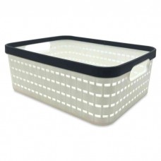 CAJA ORGANIZADORA DE PLASTICO SIN TAPA TIPO CANASTO ZOKO 29 X 22 X 11