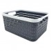 CAJA ORGANIZADORA DE PLASTICO SIN TAPA TIPO CANASTO ZOKO 29 X 22 X 14