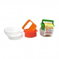MOLDE PARA HAMBURGUESAS PLASTICO + 2 MOLDES HERMETICOS