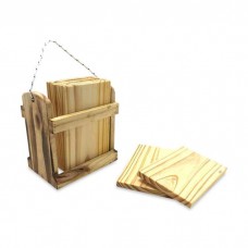 JUEGO DE TABLAS PARA ASADO CON CAJON DE MADERA