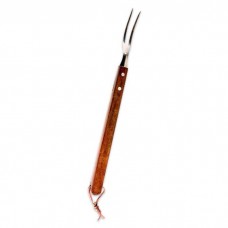 TENEDOR PARA PARILLA CABO DE MADERA 40 CM