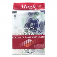 CORTINA DE BAÑO DOBLE CON GANCHOS MAGH MOD, 015
