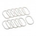GANCHO PARA CORTINA DE BAÑO BLANCO X 12 LISO