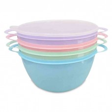 BOWL BATIDOR DE PLASTICO 10 LITROS CON TAPA HERMETICA Y MANIJAS