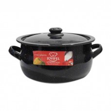 CACEROLA ENLOZADA Nº 24 JOVIFEL LINEA ESPEJADA TAPA VIDRIO