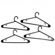 PERCHAS X 4 PLASTICO NEGRO