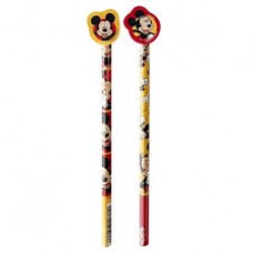 LAPIZ NEGRO FANTASIA MICKEY/MINNIE CON GOMA TROQUELADA