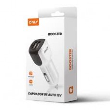 CARGADOR PARA CELULARES DE AUTO USB ONLY BOOSTER X 2 SIN CABLE