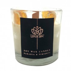VELA DE SOJA LOTUS ZEN NARANJA Y PIMIENTA