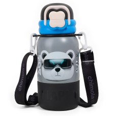 BOTELLA DE ACERO TERMICA CON CORREA CHIMOLA X 500 ML BEARBOT BZ98