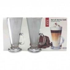 JARRITO PARA CAFE LATTE O SUBMARINO DE VIDRIO X 3