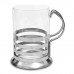 JARRITO DE CAFE DE VIDRIO X 200 ML TAZA CON BASE METAL CRYSTAL ROCK