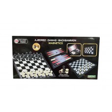 AJEDREZ-DAMAS-BACKGAMON MAGNETICO 3 EN 1 DITOYS