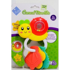SONAJERO MORDILLO CARACOL DIVERTIDO CON LUZ Y SONIDO EL DUENDE AZUL 7980