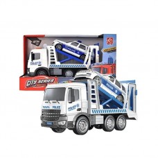 CAMION CON AUTO DE POLICIA CON LUZ Y SONIDO CITY SERIES