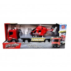 CAMION CON HELICOPTERO CON LUZ Y SONIDO CITY SERIES