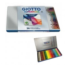 LAPICES DE COLORES X 36 LARGOS GIOTTO SUPERMINA EN LATA