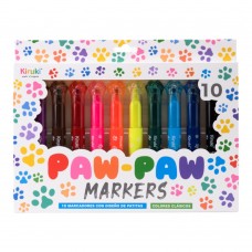 MARCADORES X 10 KIRUKI PAW PAW COLORES CLASICOS