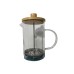 CAFETERA DE VIDRIO X 800 ML FRANCESA CON EMBOLO TAPA DE BAMBU CAFETERA DE VIDRIO X 800 ML FRANCESA CON EMBOLO TAPA DE BAMBU