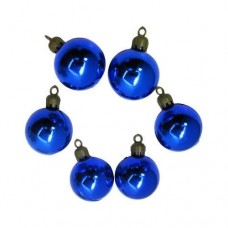 GLOBO NAVIDEÑO 3 CM X 6 AZUL