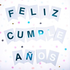BANDERIN FELIZ CUMPLEANOS LETRAS METALIZADAS FONDO CELESTE BANDERIN FELIZ CUMPLEANOS LETRAS METALIZADAS FONDO CELESTE