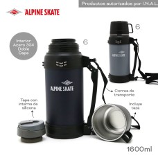 TERMO DE ACERO INOXIDABLE ALPINE SKATE 1600 ML TERMO DE ACERO INOXIDABLE ALPINE SKATE 1600 ML