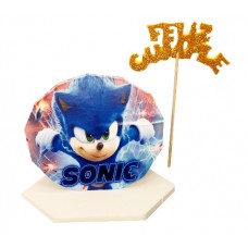 ADORNO DE TORTA ESCENA GOMA EVA SONIC