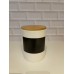 FRASCO DE CERAMICA CON TAPA DE BAMBU GRANDE PIZARRA