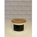 FRASCO DE CERAMICA CON TAPA DE BAMBU CHICO PIZARRA