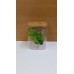 FRASCO DE VIDRIO CON TAPA HERMETICA BAMBU RECTO 0700 ML