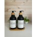DISPENSERS CON VALVULA PARA LIQUIDOS X 2 CON BASE BAMBU NEGRO