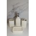SET DE BAÑO X 4 PIEZAS CERAMICA EN CAJA DE REGALO BLANCO