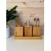 SET DE BAÑO X 4 PIEZAS DE BAMBU - BANDEJA - PORTACEPILLO- DISPENSER Y MULTIUSO SET DE BAÑO X 4 PIEZAS DE BAMBU - BANDEJA - PORTACEPILLO- DISPENSER Y MULTIUSO
