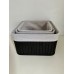 CANASTO DE BAMBU BLACK CON LIENZO Nº 2 MEDIANO