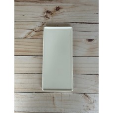 BANDEJA DE CERAMICA RECTANGULAR BLANCA