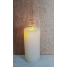 VELA A PILA BORDE DE VIDRIO LED GRANDE
