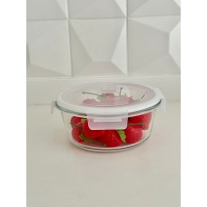 RECIPIENTE DE VIDRIO CON TAPA PLASTICA HERMETICA 660 ML
