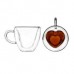 TAZA DE VIDRIO DOBLE CORAZON 350 CC