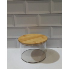 FRASCO DE ACRILICO CON TAPA DE BAMBU 0500 ML