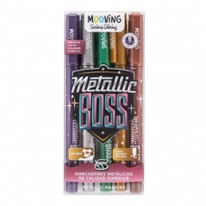 MARCADORES X 5 MOOVING METALICC BOSS