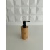 DISPENSER PARA JABON LIQUIDO BAMBU CON VALVULA NEGRA