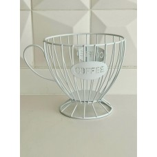 PORTA CAPSULAS DE CAFE ALAMBRE BLANCO PORTA CAPSULAS DE CAFE ALAMBRE BLANCO