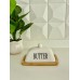 MANTEQUERA DE CERAMICA CON BASE DE BAMBU