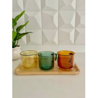 TAZA DE VIDRIO DOBLE COLOR 240 ML TAZA DE VIDRIO DOBLE COLOR 240 ML