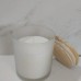 VELA AROMATICA EN VASO CON TAPA DE BAMBU