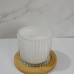 VELA AROMATICA EN VASO VIDRIO CON BASE DE BAMBU
