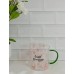 TAZA DE VIDRIO MUG FLORCITAS 350 CC