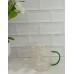 TAZA DE VIDRIO MUG FLORCITAS 350 CC